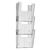 Wandfolderhouder, polystyreen, transparant PTXK A4  | staand formaat  |  3 vak 