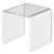 U-standaard acryl, transparant 75 x 75 x 75 mm