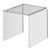 U-standaard acryl, transparant 100 x 100 x 100 mm