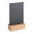 Tafelstandaard krijtbord zwart|bruin  | 120 x 80 mm 