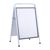 Stalen stoepbord A2 STEEL-STOP zonder bovenbord  | wit 