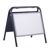 Stalen stoepbord A3 STEEL-STOP, liggend zwart 