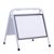 Stalen stoepbord A3 STEEL-STOP, liggend wit 