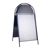 Stalen stoepbord A1 STEEL-STOP met topbord  | zwart 