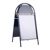 Stalen stoepbord A2 STEEL-STOP met topbord  | zwart 