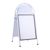 Stalen stoepbord A2 STEEL-STOP met topbord  | wit 