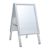Stoepbord SOLID-STOP A3 Outdoor, 25 mm profiel, hoeken in verstek staand formaat  | zilver 