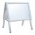 Stoepbord SOLID-STOP A3 Outdoor, 25 mm profiel, hoeken in verstek liggend formaat  | zilver 