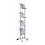Folderrek met wielen LINCOLN, metaal, 4x A4, zilver 4  | 4x A4 