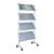 Folderrek met wielen LINCOLN, metaal, 12x A4, zilver 4  | 12x A4 