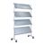 Folderrek met wielen LINCOLN, metaal, 16x A4, zilver 4  | 16x A4 