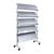Folderrek met wielen LINCOLN, metaal, 20x A4, zilver 5  | 20x A4 