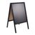 Stoepbord hout, WOOD-STOP Lite L, 53 x 80 krijtbord zwart 