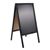 Wooden pavement sign WOOD-STOP, Lite M, 53 x 66 chalkboard zwart 