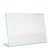 L-standaard met glaslook, PMMA (acryl), transparant A5  | liggend formaat 