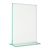 T-standaard met glaslook, PMMA (acryl), transparant A6  | staand formaat 