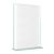T-standaard met glaslook, PMMA (acryl), transparant A4  | staand formaat 