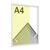 Aluminium fotolijsten, helder styreen A4 21 x 29,7 cm  | zilver  | mat 