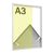 Aluminium fotolijsten, helder styreen A3 29,7 x 42 cm  | zilver  | mat 
