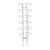Wandfolderhouder JACKSON van draad, metaal, zilver A4  | staand formaat  | 6 
