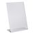 L-standaard acryl met aluminium voet A4  | transparant|zilver 