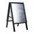 Stoepbord SOLID-STOP A3 Outdoor, 25 mm profiel, hoeken in verstek staand formaat  | zwart 