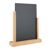 Houten tafelstandaard met krijtbord A4  | Eiken|zwart 