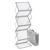 Brochurehouder opvouwbaar BOSTON 12 x A4 of 6 x A3 met koffer, wit A3  | wit  | met koffer 