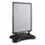 STORM-STOP Lite A0-stoepbord met waterreservoir, windbestendig, 32 mm profiel, afgeronde hoeken zwart 