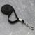 Lanyard, 10 mm breed zwart  | met draaibare metalen haak 