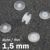 Kunststof drukknopjes, dunne uitvoering transparant  | 1.5 mm | 10 mm
