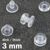 Kunststof studs, dikke uitvoering transparant  | 3 mm