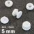 Kunststof studs, dikke uitvoering wit  | 5 mm