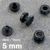 Kunststof studs, dikke uitvoering zwart  | 5 mm