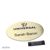 Naambadges aluline-plus® alu-complete roestvrij stalen pin 65 x 43 mm  | goud 