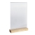 Acryl tafelstandaard met houten voet Dennen | A4 | staand formaat