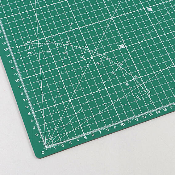 groen|zwart Snijmat, A2, 60 x 45 cm, met raster/ruitpatroon | SPRINTIS