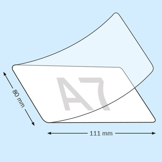 pedaal Ampère Intimidatie Lamineerhoezen, 80 x 111 mm, inhoud A7, 2 x 125 µm | SPRINTIS