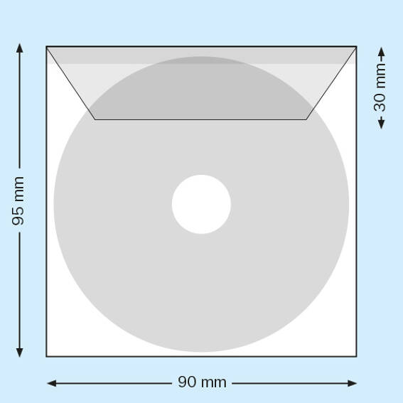 renderen ontsmettingsmiddel matchmaker CD-hoesjes, zelfklevend, voor mini-CD, met klep | SPRINTIS